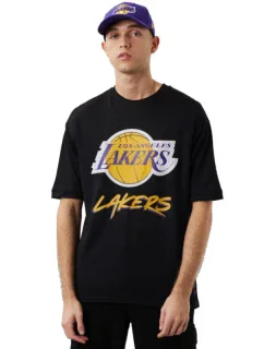 Pánske tričko NBA Los Angeles Lakers Script M Mesh Tee M 60284737 - New Era