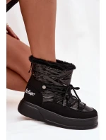 Dámske zimné topánky na platforme Lee Cooper LCJ 25 03 3814 Black