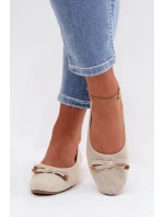 Baleríny s Mašlí Béžové Amelivra