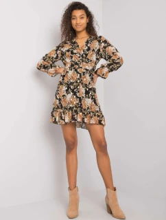 Šaty DHJ SK 12220 2.14P čierna a béžová