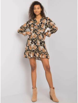 Šaty DHJ SK 12220 2.14P čierna a béžová