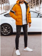 Pánska prešívaná zimná bunda žltá FashionStreet TX4567
