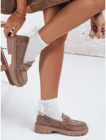 Dámske semišové béžové mokasíny FashionStreet ZY1126 Dámske semišové béžové mokasíny FashionStreet ZY1126