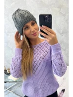 Dámska čiapka Kalina K362 graphite+white