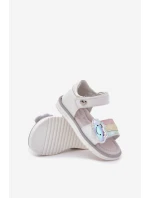 Dziecięce Sandałki Zapinane Na Rzep Białe Orailla