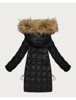 Dámska bunda s ozdobným prešívaním J Style čierna (5M3351-392)