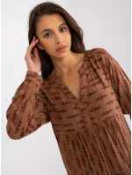 Šaty D73771M30361A4 hnedé