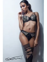 Podprsenka V-8031 čierno-béžová - Axami