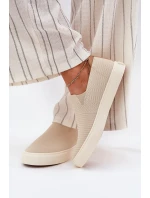 Dámske slip-on tenisky Big Star - béžové