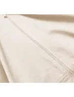 Dámska mikina na zips v ecru farbe 68W08- J.Style