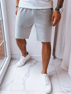 FashionStreet pánske svetlosivé teplákové šortky SX2228