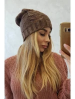 Fleecová čiapka Ula K271 cappuccino