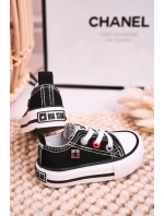 Dziecięce Klasyczne Niskie Trampki BIG STAR HH374194 Czarne