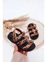 Dziewczęce Sandałki Ze Złotym Detalem Panterka Lunessa