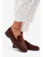 Dámske mokasíny Loafersy z ekologického semišu v čokoládovej farbe Laisie Dámske mokasíny Loafersy z ekologického semišu v čokoládovej farbe Laisie