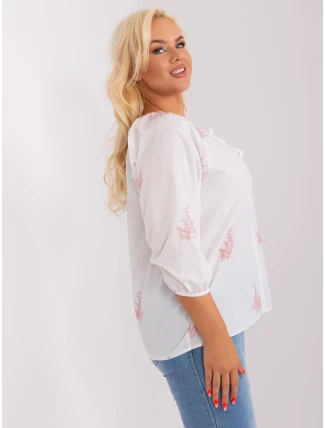 Blúzka LK BZ 509324 1.81P biela a ružová