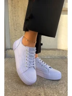 Dámske textilné tenisky Big Star - fialové