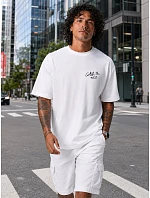 Pánske bavlnené tričko oversize s potlačou FashionStreet NX4011R Pánske bavlnené tričko oversize s potlačou FashionStreet NX4011R