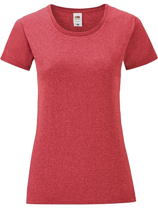 Fruit of the Loom Lady-Fit Iconic 150 T Dámske tričko 16.1432 heather red Fruit of the Loom Lady-Fit Iconic 150 T Dámske tričko 16.1432 heather red