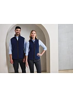 Premier PR 803 Pánska fleecová vesta „Artisan“ 39.0803 tmavomodrá/hnedá
