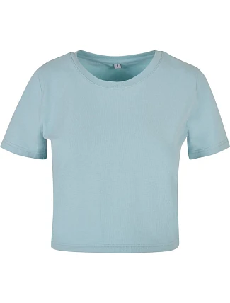 Build your Brand BY 042 Ťažký dámsky crop top 56.0042 oceánovo modrý