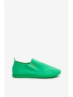 Damskie Tenisówki Trampki Slip-On Zielone Lovinia