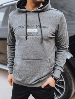 Pánska antracitová mikina s potlačou FashionStreet BX5713