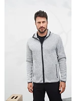 Daiber JN 589 Pánska pletená fleecová bunda s kapucňou 02.0589 červená melírovaná/čierna Daiber JN 589 Pánska pletená fleecová bunda s kapucňou 02.0589 červená melírovaná/čierna