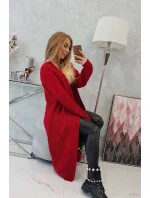 Dlhý sveter červený