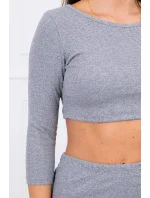 Súprava blúzky a sukne šedá