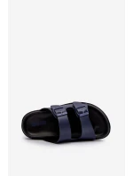 Lekkie Klapki Męskie Z Klamrami Big Star NN174593 Granatowe