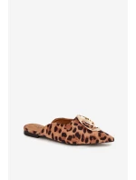 Dámské pantofle Mule s ozdobným zlatým detailem Panterka Galvella