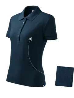 Bavlnené polo tričko pre ženy tmavomodré
