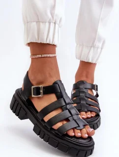 Sandále N75-4 black - Krok vo veľkom štýle