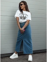 Modrá džínsová sukňa VIRTON FashionStreet CY0465 Modrá džínsová sukňa VIRTON FashionStreet CY0465