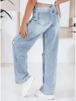 Dámske baggy džínsy svetlomodré FashionStreet UY2805 Dámske baggy džínsy svetlomodré FashionStreet UY2805