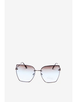 Bezrámové slnečné okuliare typu „cat eye“ s UV filtrom 400, modré