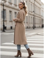 Dámsky oversize kabát CAMELLYN dlhý camel FashionStreet NY0743