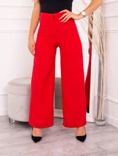 Široké nohavice červené