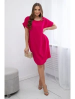 Šaty s fuchsiovými vreckami