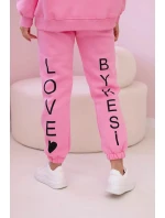 Bavlnená súprava s potlačou svetloružovej farby