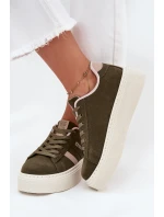 Sneakersy Damskie Na Platformie Big Star SS274349 Zielone
