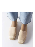 Dámske espadrilky 22883 Béžové so striebornou - FLYFOR