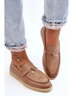 Klasyczne Mokasyny Damskie Brązowe Cortez