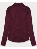 Klasická dámska košeľa vo vínovej bordovej farbe (HH039-6)