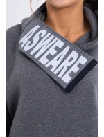 Zateplená mikina s kapucňou v grafitovej farbe