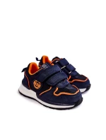 Dziecięce Buty Sportowe Rzepy Memory Foam System Big Star KK374183 Granatowe