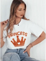 Dámske bavlnené tričko PRINCY white FashionStreet RY2392 Dámske bavlnené tričko PRINCY white FashionStreet RY2392