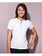 Daiber JN 707 Dámske polo tričko z pima piqué 02.0707 biele Daiber JN 707 Dámske polo tričko z pima piqué 02.0707 biele