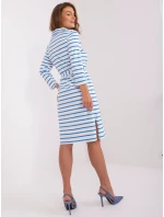 LK SK 509299 šaty.74 biela a modrá